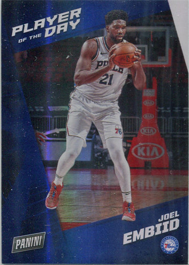 Panini Player of the Day 2021-22 Rainbow Parallel Base Card 38 Joel Embiid