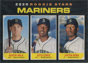 Topps Heritage Baseball 2020 Rookie Stars Base Card 391 A. Nola/K. Lewis/J. Dunn