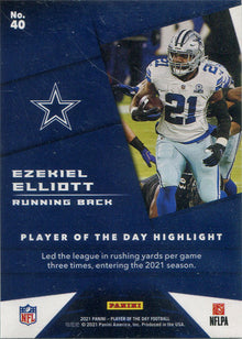 Panini Player Of The Day Football 2021 Silver Parallel Card 40 Ezekiel Elliott