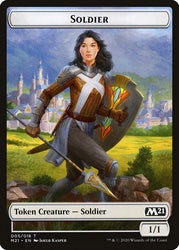 Cat (011) // Soldier Double-Sided Token [Core Set 2021 Tokens]