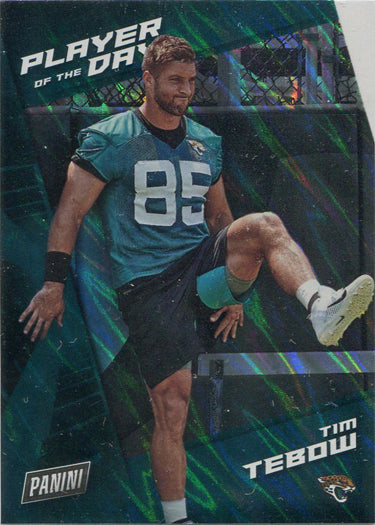 Panini Player Of The Day Football 2021 Silver Parallel Card 42 Tim Tebow