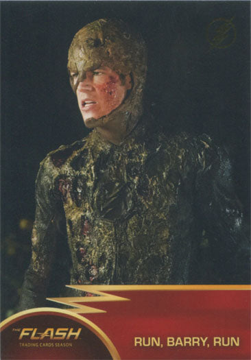 Flash Season 1 Gold Logo Parallel Chase Card #43 Run, Barry, Run