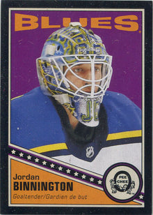 O-Pee-Chee Hockey 2019-20 Retro Black Parallel Card 43 Jordan Binnington 001/100