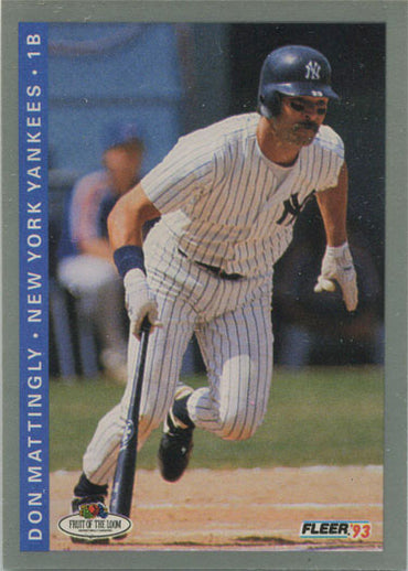 Fleer Fruit of the Loom Baseball 1993 Base Card 43 Don Mattingly