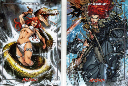 Red Sonja 45th Anniversary 2 Card Box Topper Set