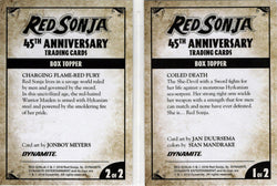 Red Sonja 45th Anniversary 2 Card Box Topper Set
