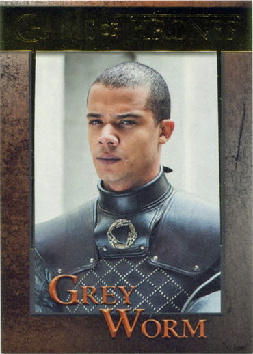 Game of Thrones Season 7 Gold Parallel 46 Base Chase Card 047/150 Grey Worm