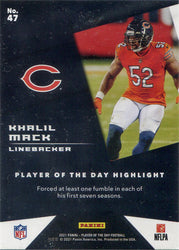 Panini Player Of The Day Football 2021 Silver Parallel Card 47 Khalil Mack