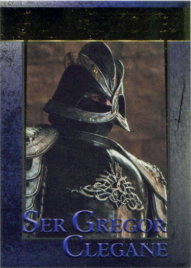 Game of Thrones Season 7 Gold Parallel 48 Base Chase Card 053/150 Ser Gregor