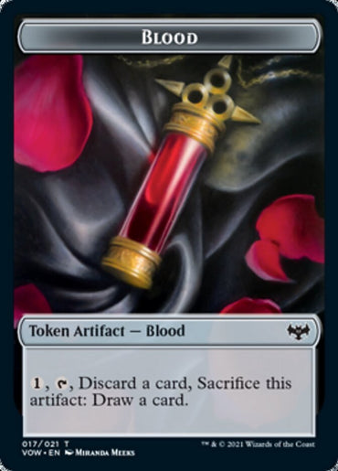 Blood // Vampire (016) Double-Sided Token [Innistrad: Crimson Vow Tokens]