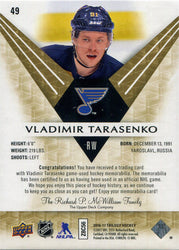 Upper Deck Trilogy Hockey 2016-17 Base Jersey Card 49 Vladimir Tarasenko 047/106
