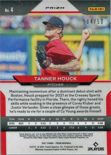 Panini Prizm Baseball 2021 Snakeskin Prizm Parallel Card 4 Tanner Houck 04/50