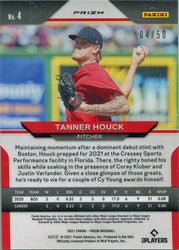 Panini Prizm Baseball 2021 Snakeskin Prizm Parallel Card 4 Tanner Houck 04/50