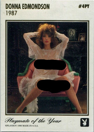 Playboy 1996 August Edition Playmate of the Year Chase Card 4PY Donna Edmondson