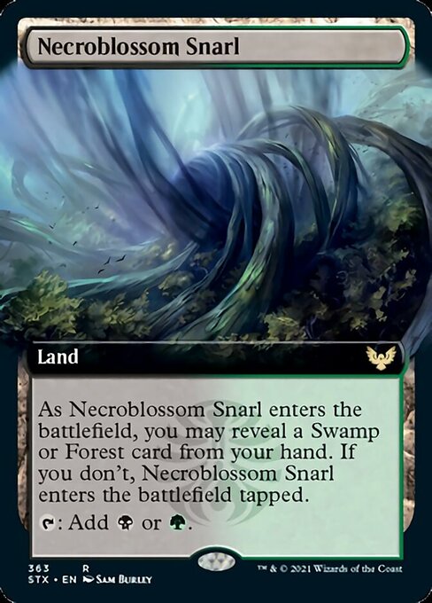 Necroblossom Snarl (Extended Art) [Strixhaven: School of Mages]