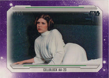 Star Wars Skywalker Saga Purple Parallel Base Card 50 "Cellblock AA-23" 18/25