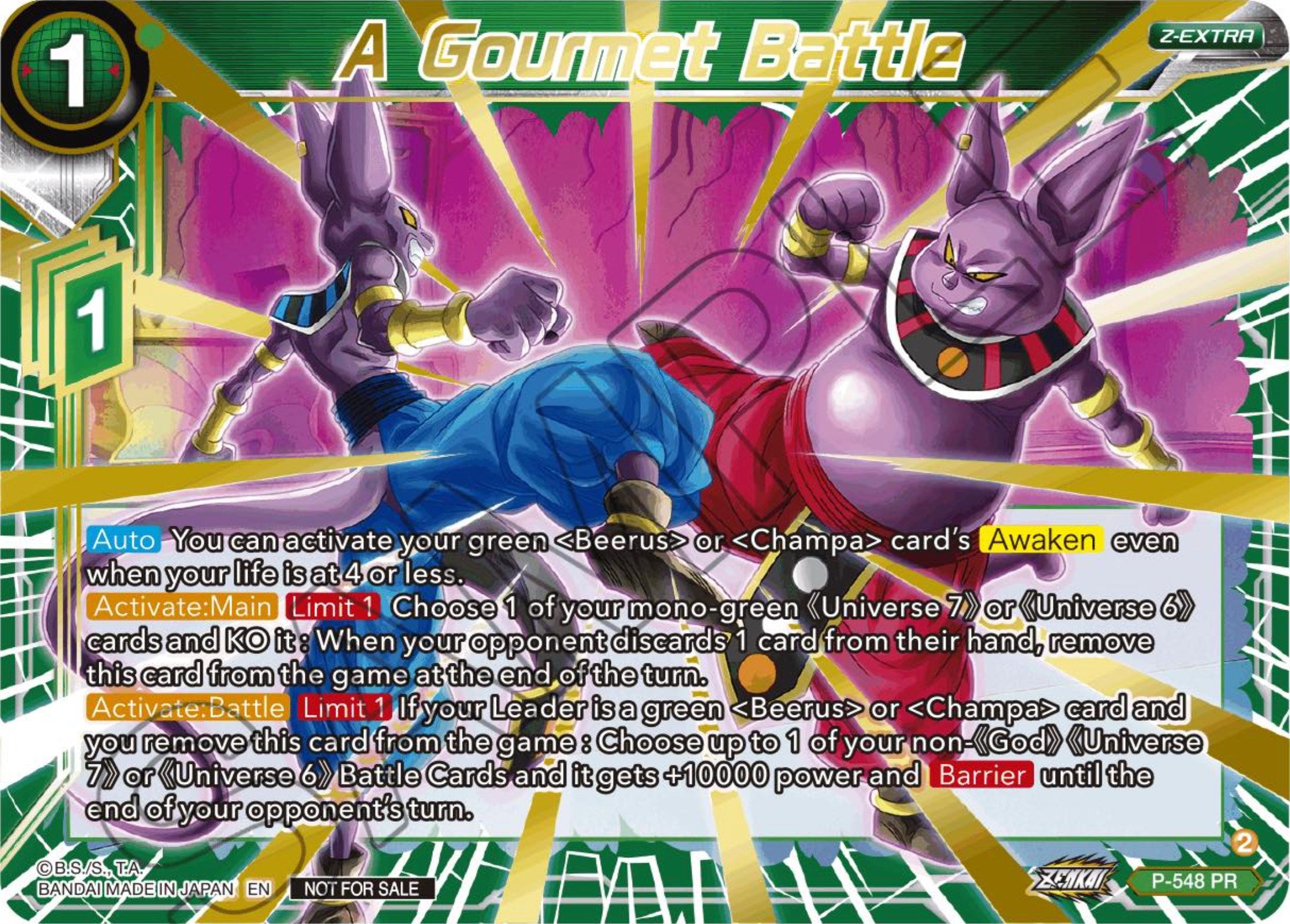A Gourmet Battle (Championship Z Extra Card Pack 2023) (P-548) [Tournament Promotion Cards]