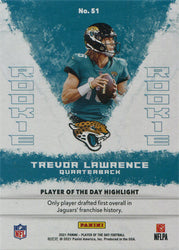 Panini Player Of The Day Football 2021 Cracked Ice Card 51 Trevor Lawrence 08/25
