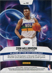 Panini Player of the Day 2020-21 Base Card 51 Zion Williamson