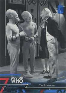 Doctor Who Extraterrestrial Encounters Blue Parallel Chase Card 52 #82/99
