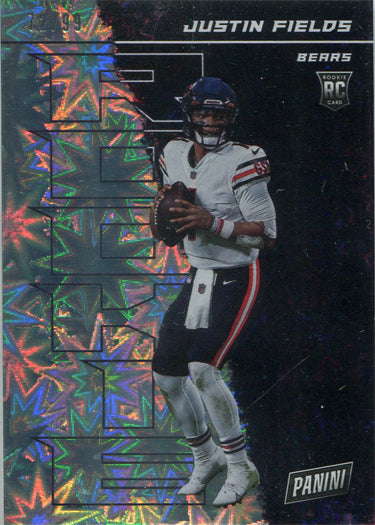 Panini Player Of The Day Football 2021 Kaboom Parallel Card 52 Justin Fields /99
