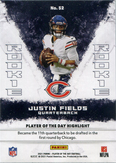 Panini Player Of The Day Football 2021 Base Card 52 Justin Fields