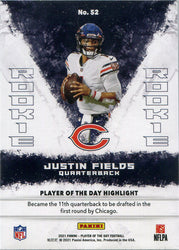 Panini Player Of The Day Football 2021 Base Card 52 Justin Fields