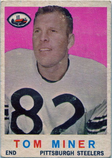 Topps Football 1959 Base Card 52 Tom Miner