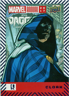 Marvel Annual 2017 Base Purple Parallel Card 52 Cloak