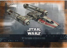 Star Wars Rise Skywalker Base Card 53 Orange Parallel Y-Wing Fighter 29/99