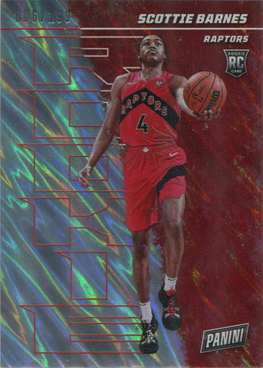 Panini Player of the Day 2021-22 Lava Parallel Base Card 54 S. Barnes 006/199