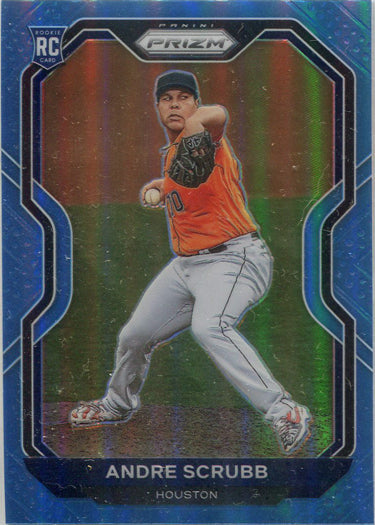 Panini Prizm Baseball 2021 Carolina Blue Parallel Base Card 54 Andre Scrubb