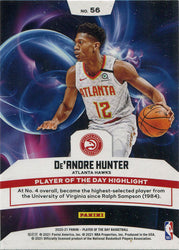 Panini Player of the Day 2020-21 Rainbow Parallel Base Card 56 De'Andre Hunter