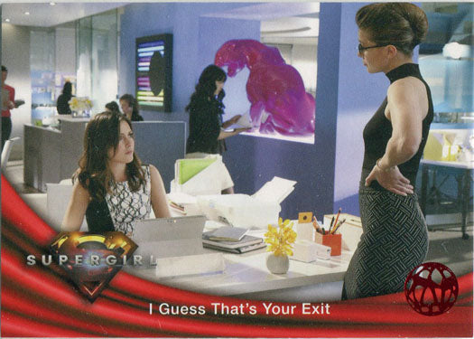 Supergirl Season 1 Red Omegahedron Deco Foil Base Variant Card 56