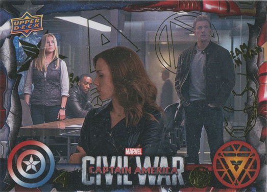 Captain America Civil War Gold Foil Parallel Base 54 Chase Card  #10/10