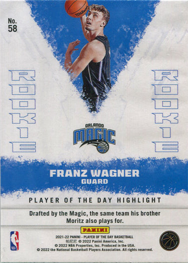 Panini Player of the Day 2021-22 Rainbow Parallel Base Card 58 Franz Wagner