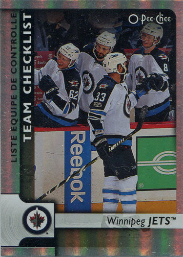 O-Pee-Chee Hockey 2017-18 Rainbow Parallel Base Card 571 Jets Checklist