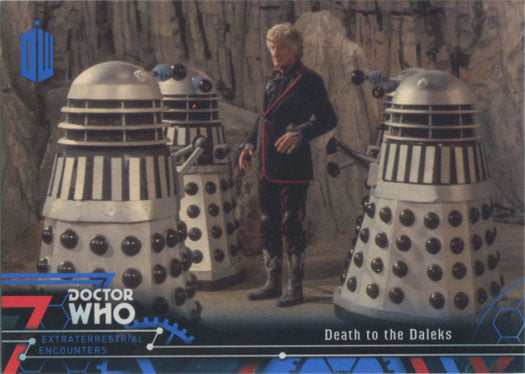 Doctor Who Extraterrestrial Encounters Blue Parallel Chase Card 59 #61/99