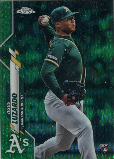 Topps Chrome Baseball 2020 Green Wave Refractor Parallel Card 5 J. Luzardo 41/99