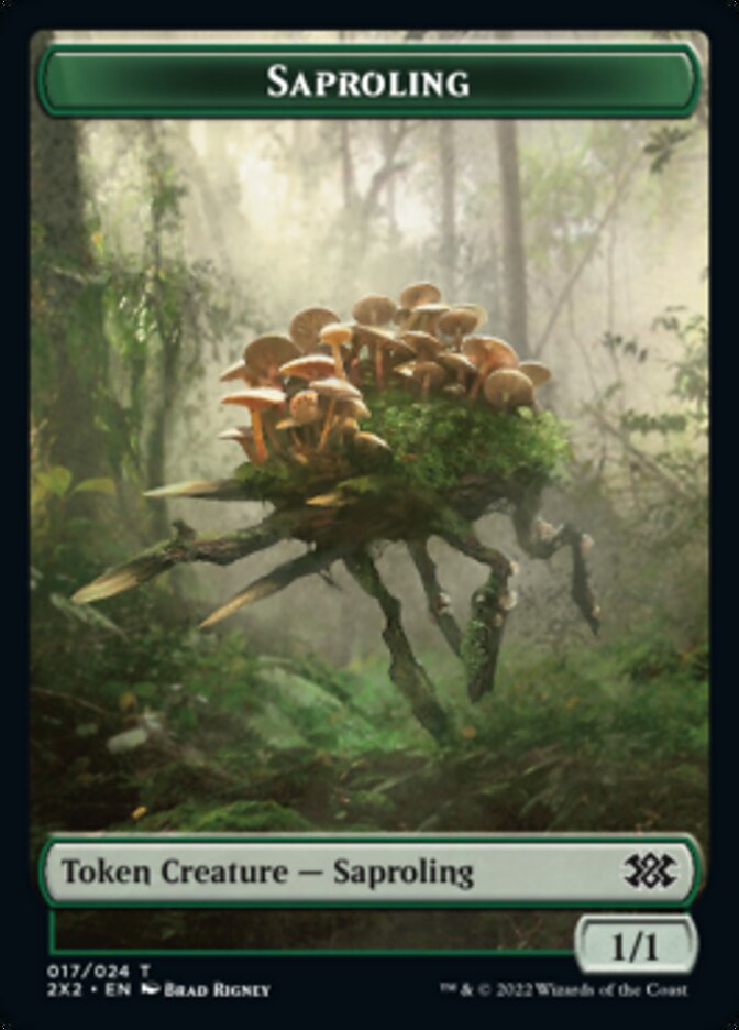 Saproling // Phyrexian Golem Double-Sided Token [Double Masters 2022 Tokens]