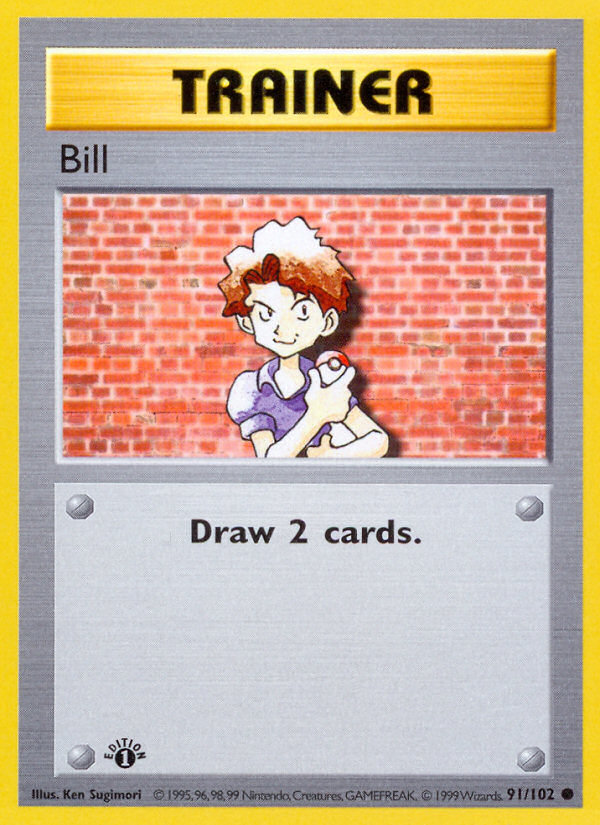 Bill (91/102) (Shadowless) [Base Set 1st Edition]