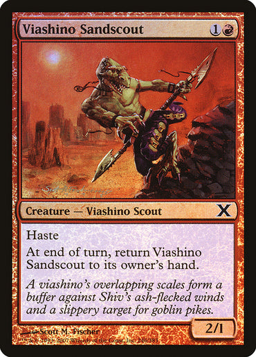 Viashino Sandscout (Premium Foil) [Tenth Edition]