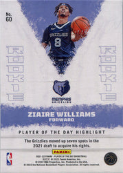 Panini Player of the Day 2021-22 Lava Parallel Base Card 68 Z. Williams 032/199