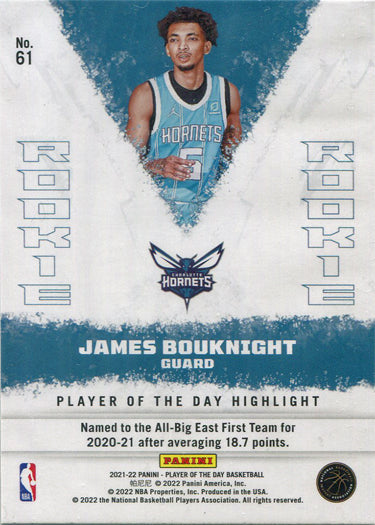 Panini Player of the Day 2021-22 Rainbow Parallel Base Card 61 James Bouknight