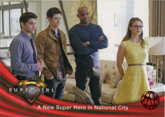 Supergirl Season 1 Red Omegahedron Deco Foil Base Variant Card 61