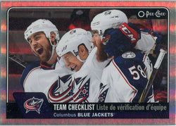 O-Pee-Chee Hockey 2016-17 Rainbow Parallel Base Card 624 Blue Jackets Checklist