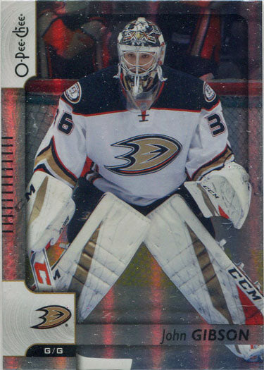 O-Pee-Chee Hockey 2017-18 Rainbow Parallel Base Card 62 John Gibson