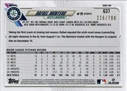 Topps Series 2 Baseball 2021 Foilboard Parallel Card 637 Rafael Montero 226/790