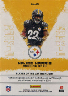 Panini Player Of The Day Football 2021 Base Card 63 Najee Harris