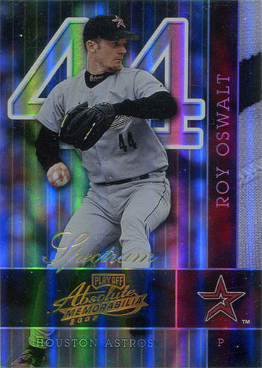 Playoff Absolute Baseball 2002 Base Specturm Parallel Card 63 Roy Oswalt 047/100